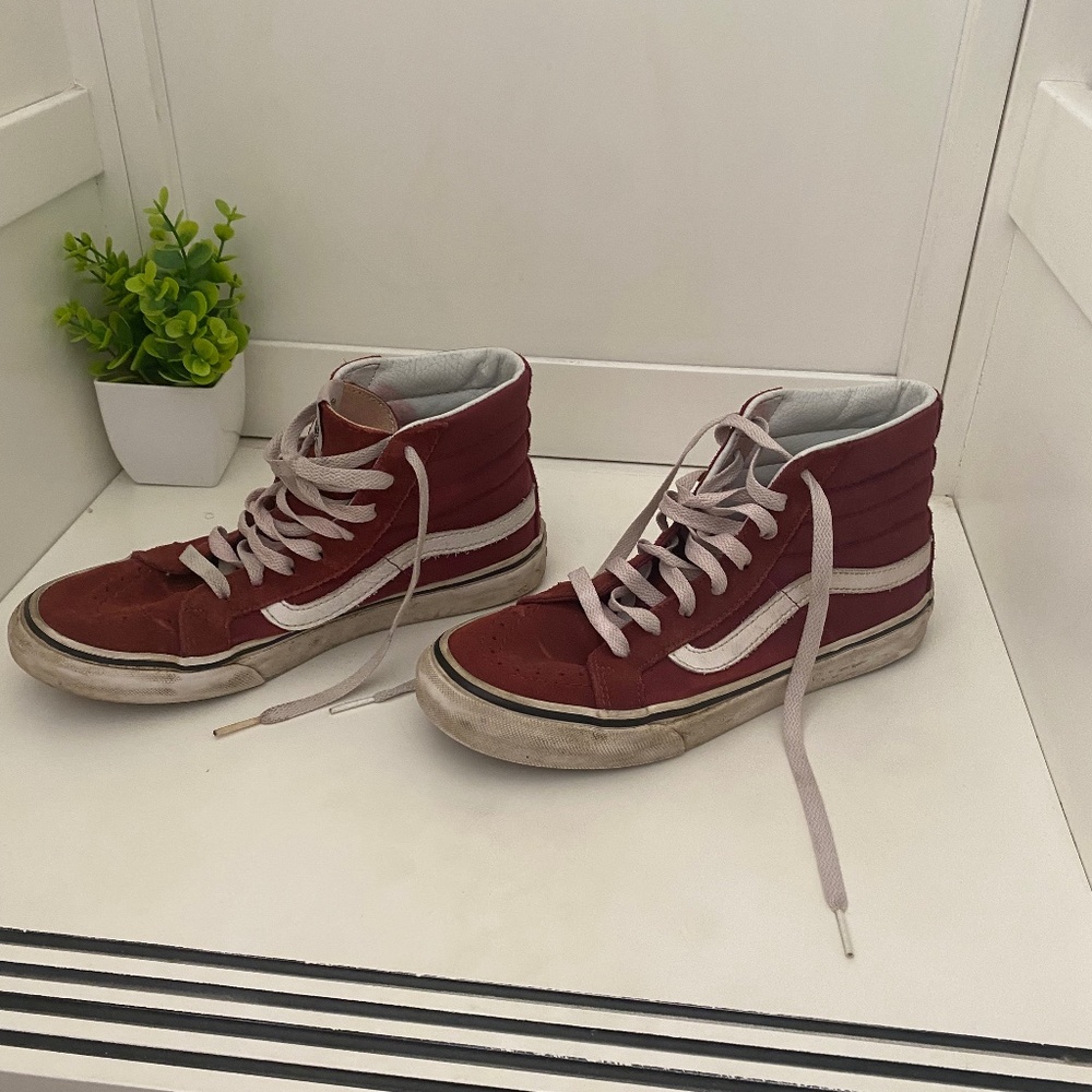 Red high top vans